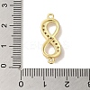 Rack Plating Brass Micro Pave Cubic Zirconia Links KK-P267-23G-02-3