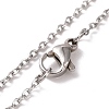 Non-Tarnish 304 Stainless Steel Elephant Pendant Necklace for Women STAS-E154-26P-4