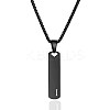 304 Stainless Steel Rectangle with Letter Pendant Box Chain Necklaces FS-WGD7C78-35-1