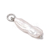 3Pcs 3 Colors Natural Keshi Pearl Pendants PALLOY-JF04239-02-4