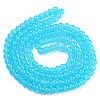 Baking Paint Imitation Jade Glass Round Bead Strands DGLA-Q021-6mm-06-2