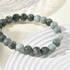 Natural Jade Round Beaded Stretch Bracelets GG-CBA12F1-02A-03-3