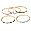 304 Stainless Steel Enamel  Bangles BJEW-D408-36G-5