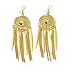 Golden Alloy Chandelier Earrings LS-EJEW-D092-03D-G-1
