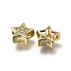 Star Brass Micro Pave Clear Cubic Zirconia Slide Charms ZIRC-I070-013G-2