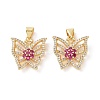 Brass Micro Pave Cubic Zirconia Pendants ZIRC-I063-44G-03-2