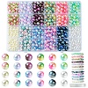 DIY Round Rainbow ABS Plastic Imitation Pearl Beads Bracelet Making Kits DIY-FS0007-71-1