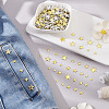 1200Pcs 4 Styles Aluminum Hotfix Iron On Star Studs FIND-NB0006-17G-4