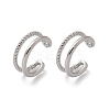 Brass Cuff Earrings EJEW-I249-16P-2