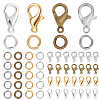 400Pcs 4 Colors Zinc Alloy Lobster Claw Clasps FIND-SP0001-35-1
