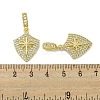 Rack Plating Brass Micro Pave Cubic Zirconia Pendants KK-E114-04G-02-3