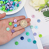 160Pcs 16 Colors Rondelle Food Grade Eco-Friendly Silicone Abacus Beads SIL-CA0003-17-3