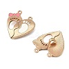10 Bags Spray Painted Alloy Enamel Magnetic Split Pendants ENAM-FS0003-01-2