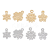 48Pcs 8 Style Rack Plating Brass Charms KK-HY0001-48-1
