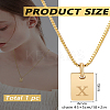 1Pc Stainless Steel Letter Rectangle Pendant Necklaces NJEW-LP0001-34X-G-2