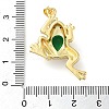 Rack Plating Brass Micro Pave Green Cubic Zirconia Pendants KK-C047-01A-G-3