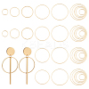 40Pcs 5 Styles Brass Linking Rings KK-UN0005-71-1