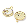 Brass Micro Pave Clear Cubic Zirconia Pendants KK-L213-030G-2