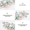 Bridal Flower Pearl Rhinestone Alloy Hair Combs MRMJ-WH0077-061LG-3