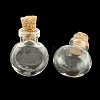 Flat Round Glass Bottle for Bead Containers AJEW-R045-07-2