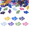 42Pcs 7 Colors Transparent Acrylic Pendants MACR-TA0001-57-1