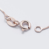 925 Sterling Silver Box Chain Necklaces STER-F039-40cm-03RG-2