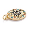 Real 18K Gold Plated Brass Micro Pave Cubic Zirconia Pendants ZIRC-M114-51G-03-3
