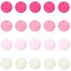 Rubberized Style Imitated Silicone Acrylic Beads MACR-PA0001-06C-01-6