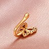 Brass Micro Pave Clear Cubic Zirconia Butterfly Clip-on Nose Septum Rings WGE0FFA-01-2