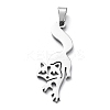 Non-Tarnish 304 Stainless Steel Pendants STAS-D036-12P-1