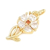 Brass Micro Pave Cubic Zirconia Pendants KK-F938-28G-02-2