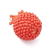 Glass Seed Beaded Pomegranate Pendants PALLOY-MZ00936-3