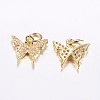 Long-Lasting Plated Brass Micro Pave Cubic Zirconia Charms ZIRC-F069-32G-2