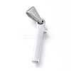 Non-Tarnish 304 Stainless Steel Pendants STAS-L210-05H-P-2