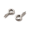 Non-Tarnish 304 Stainless Steel Screw Eye Pin Peg Bails STAS-E044-07P-01-4