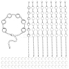 60Pcs Transparent Glass Cabochons with 10Pcs Brass Bracelet Making DIY-GO0002-32B-1