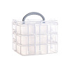 3-Tier Transparent Plastic Storage Container Box LS-CON-PW0001-036D-1