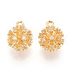 Brass Micro Pave Cubic Zirconia Charms KK-N261-82G-1