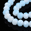 Two-Tone Imitation Jade Glass Beads Strands GLAA-T033-01B-06-3