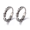 316 Stainless Steel Thorns Hoop Earrings for Men Women EJEW-C045-05-1