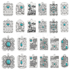 24Pcs 12 Styles Synthetic Turquoise Pendants PALLOY-PH0002-20-1