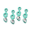 Spray Painted Alloy Pendants PALLOY-S132-226-RS-1