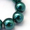 Baking Paint Pearlized Glass Pearl Round Bead Strands X-HY-Q330-8mm-79-3