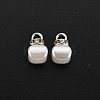 ABS Plastic Imitation Pearl Charms KK-N242-017-3