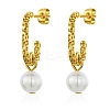 304 Stainless Steel C-shaped Stud Earrings CT3018-1-1