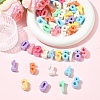 45Pcs 9 Colors Opaque UV Plating Acrylic Beads PACR-YW0001-58-4
