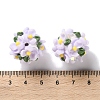 Luminous Polymer Clay Rhinestone Floral Ball Beads CLAY-U002-01D-5