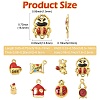 8Pcs 8 Styles 304 Stainless Steel Enamel Pendants STAS-CJ0003-08-2