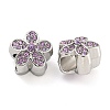 Rack Plating Alloy Rhinestone European Beads FIND-B034-17P-02-2