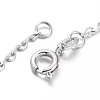 Stainless Steel Chain Necklaces NJEW-O091-01-3